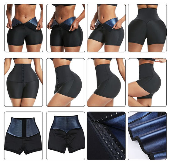 High-Waisted Neoprene Waist Training Shorts for Women